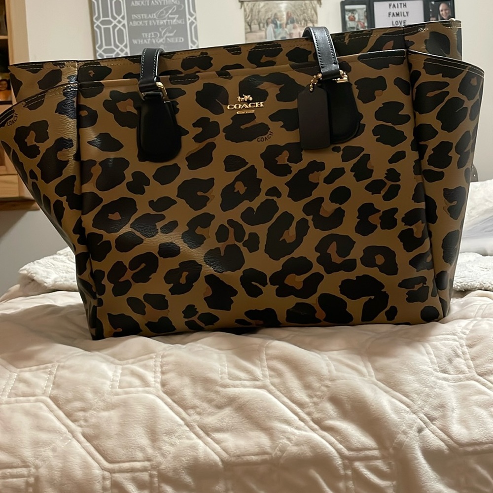 Coach Leopard Baby Bag